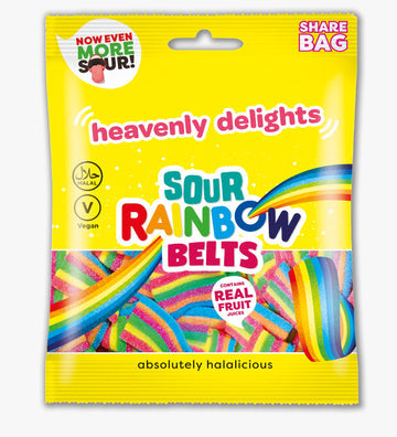 Heavenly Delights Sour Rainbow Belts - 140g