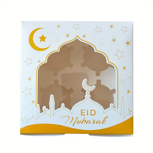 White Eid Mubarak Gift Box - 2 pieces